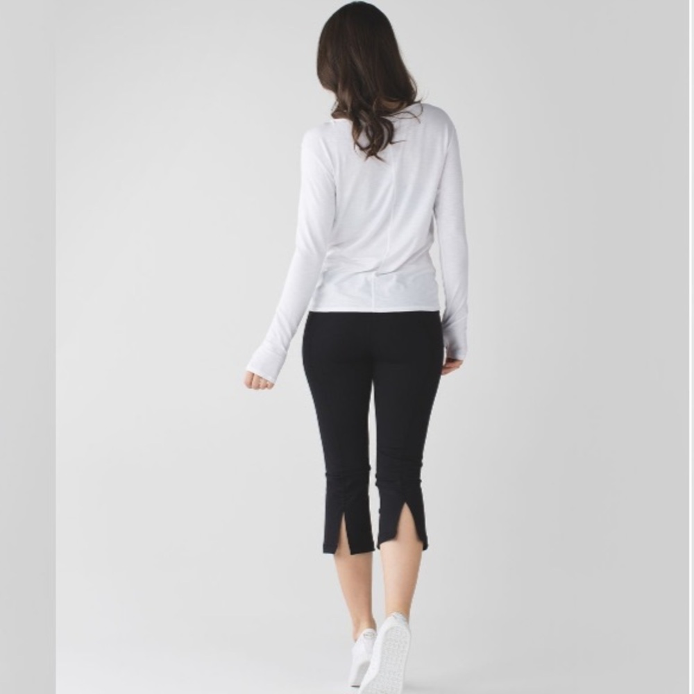 Lululemon Gather & Crow Crop II Shine Dot Black / Lace Play Dark Slate Black 2